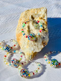 Disco Daydream Ring group shot with disco ball center bead